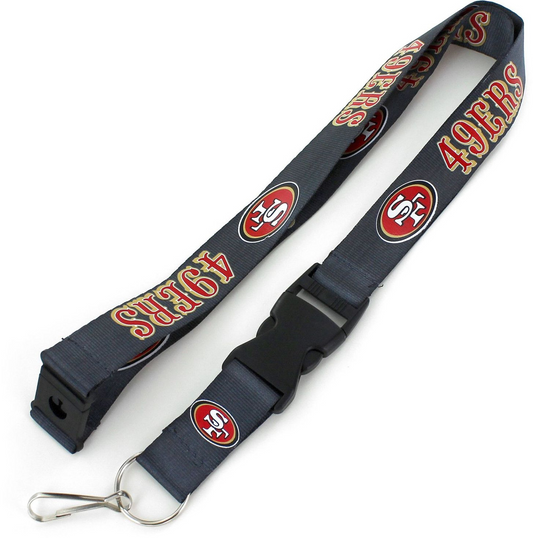 SAN FRANCISCO 49ERS LANYARD - CHARCOAL