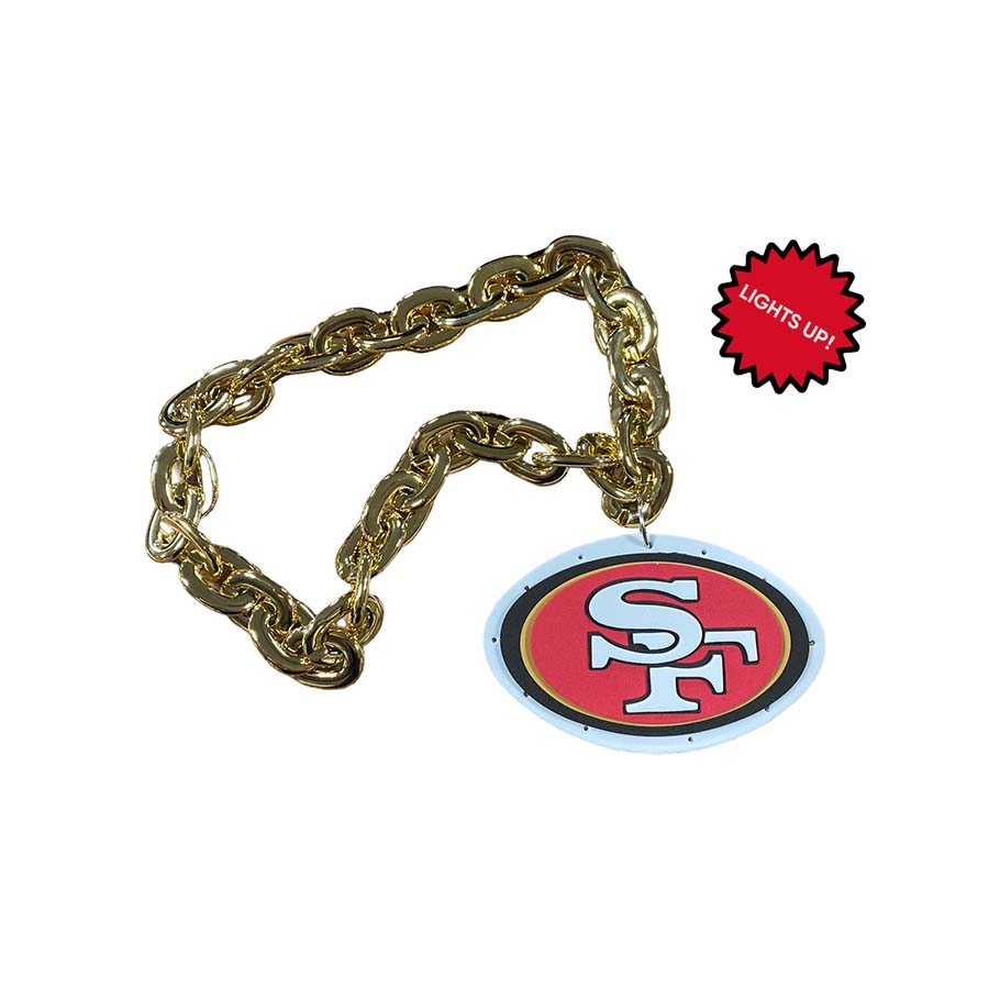 SAN FRANCISCO 49ERS LED LIGHT UP FAN CHAIN - GOLD