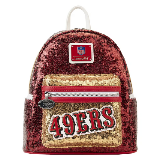 SAN FRANCISCO 49ERS LOUNGEFLY SEQUIN MINI BACKPACK