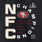 SAN FRANCISCO 49ERS MEN'S 2023 NFC CHAMPIONS RIGHT SIDE DRAW T-SHIRT