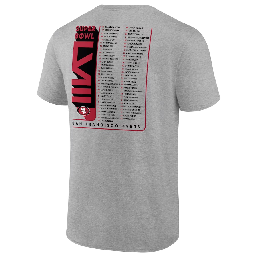 SAN FRANCISCO 49ERS MEN'S SUPER BOWL LVIII TEAM MEMBERS T-SHIRT