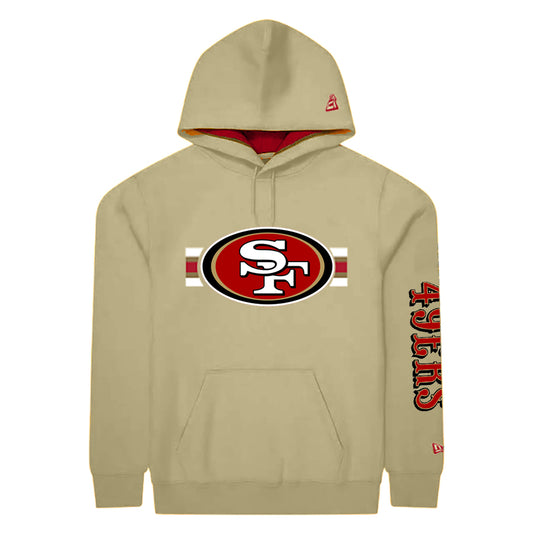 SAN FRANCISCO 49ERS MEN'S 2023 SIDELINE PULLOVER HOODED SWEATSHIRT - GOLD