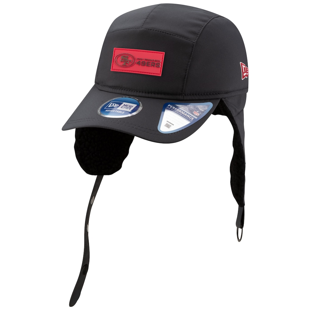 SAN FRANCISCO 49ERS MEN'S 2025 NFL SIDELINE COLD WEATHER RUNNER DOG EAR ADJUSTABLE HAT - CHARCOAL