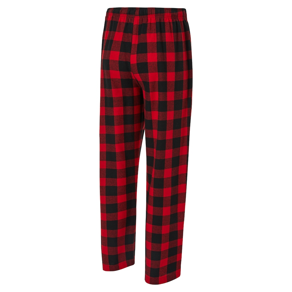 SAN FRANCISCO 49ERS MEN'S COLLEGE CONCEPTS AVONDALE T-SHIRT & FLANNEL PANT SLEEPWEAR SET - RED/BLACK
