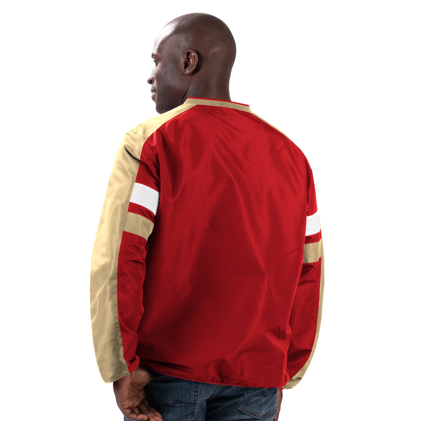 SAN FRANCISCO 49ERS MEN'S DRAFT PICK PULLOVER JACKET - RED