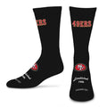 SAN FRANCISCO 49ERS MEN'S FOR BARE FEET ESTABLISHED SOCK - BLACK
