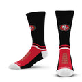 SAN FRANCISCO 49ERS MEN'S FOR BARE FEET TEAM SLOPE SOCK - BLACK/RED