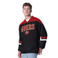 SAN FRANCISCO 49ERS MEN'S G-III BY CARL BANKS TOP PLAYER PULLOVER JACKET - BLACK/RED