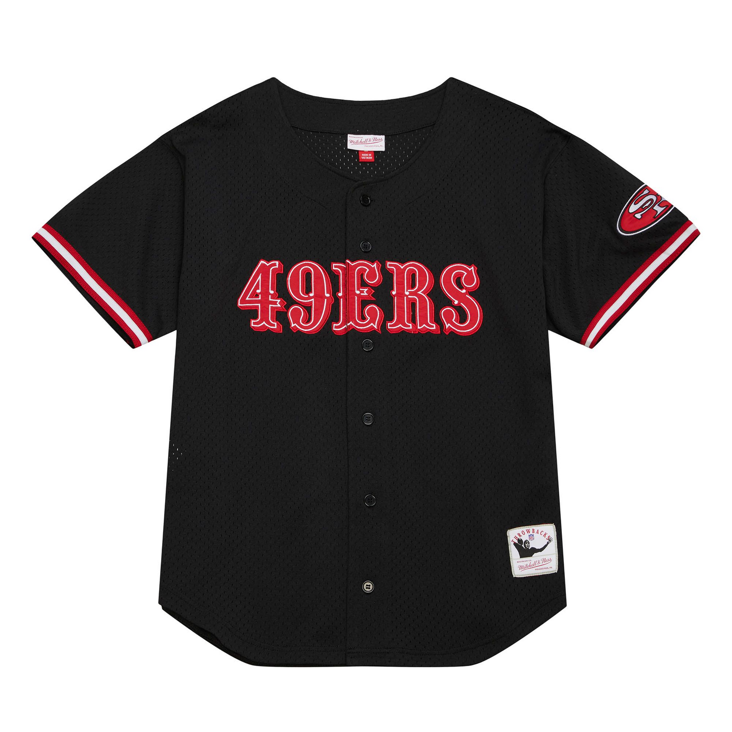 SAN FRANCISCO 49ERS MEN'S MITCHELL & NESS ON THE CLOCK MESH JERSEY