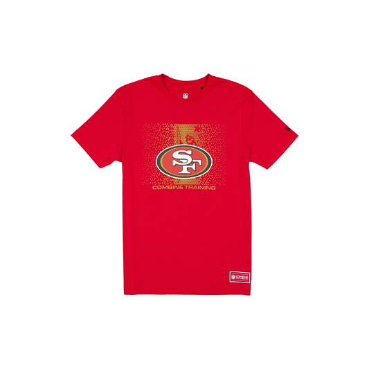 SAN FRANCISCO 49ERS MEN'S NEW ERA 2025 NFL TRAINING CAMP DIGI SHADOW T-SHIRT - RED