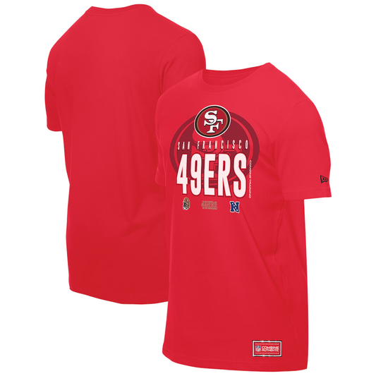 SAN FRANCISCO 49ERS MEN'S NEW ERA 2025 NFL TRAINING CAMP T-SHIRT - RED