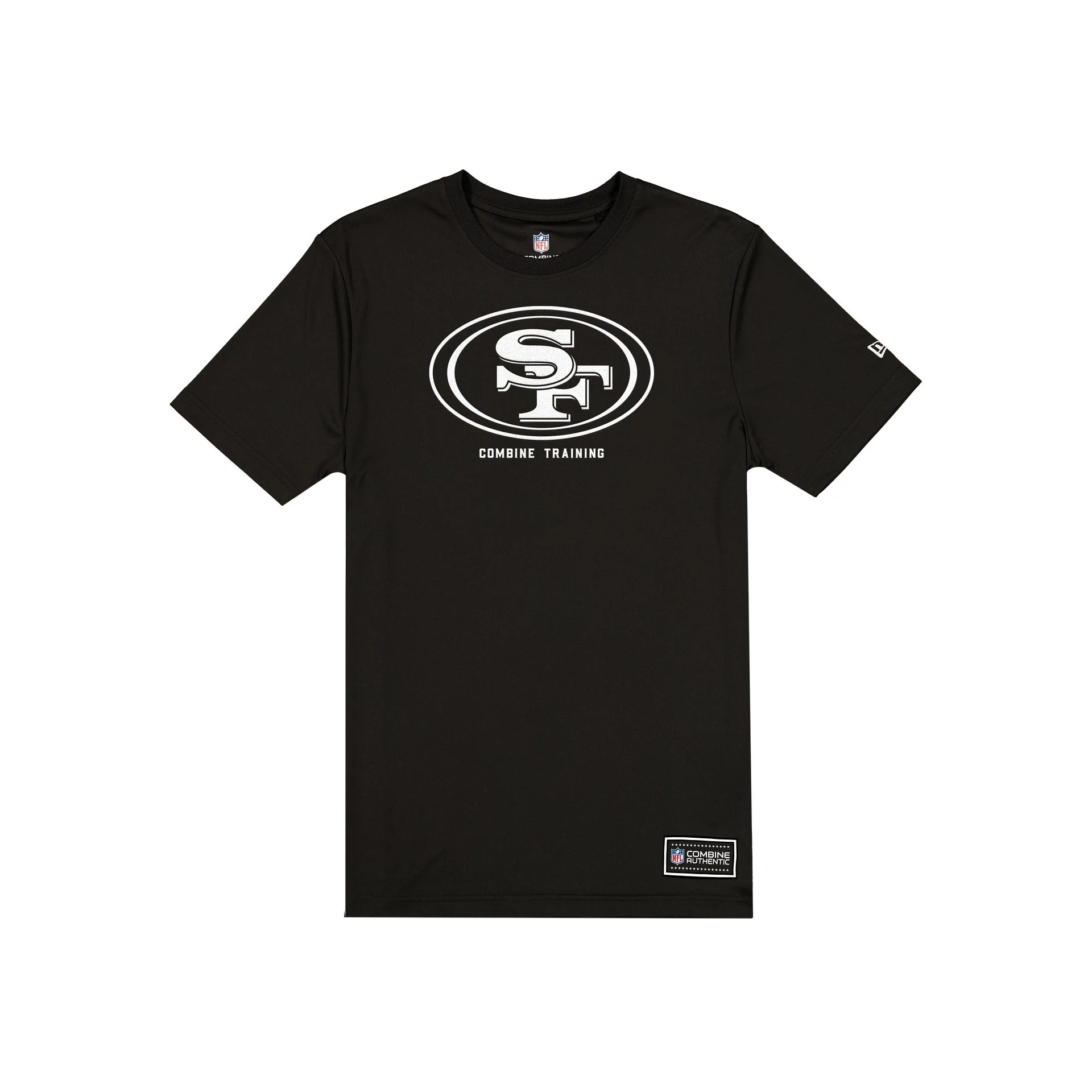 SAN FRANCISCO 49ERS MEN'S NEW ERA COMBINE T-SHIRT - BLACK/WHITE