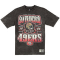 SAN FRANCISCO 49ERS MEN'S NEW ERA THROWBACK ACID WASH T-SHIRT - BLACK