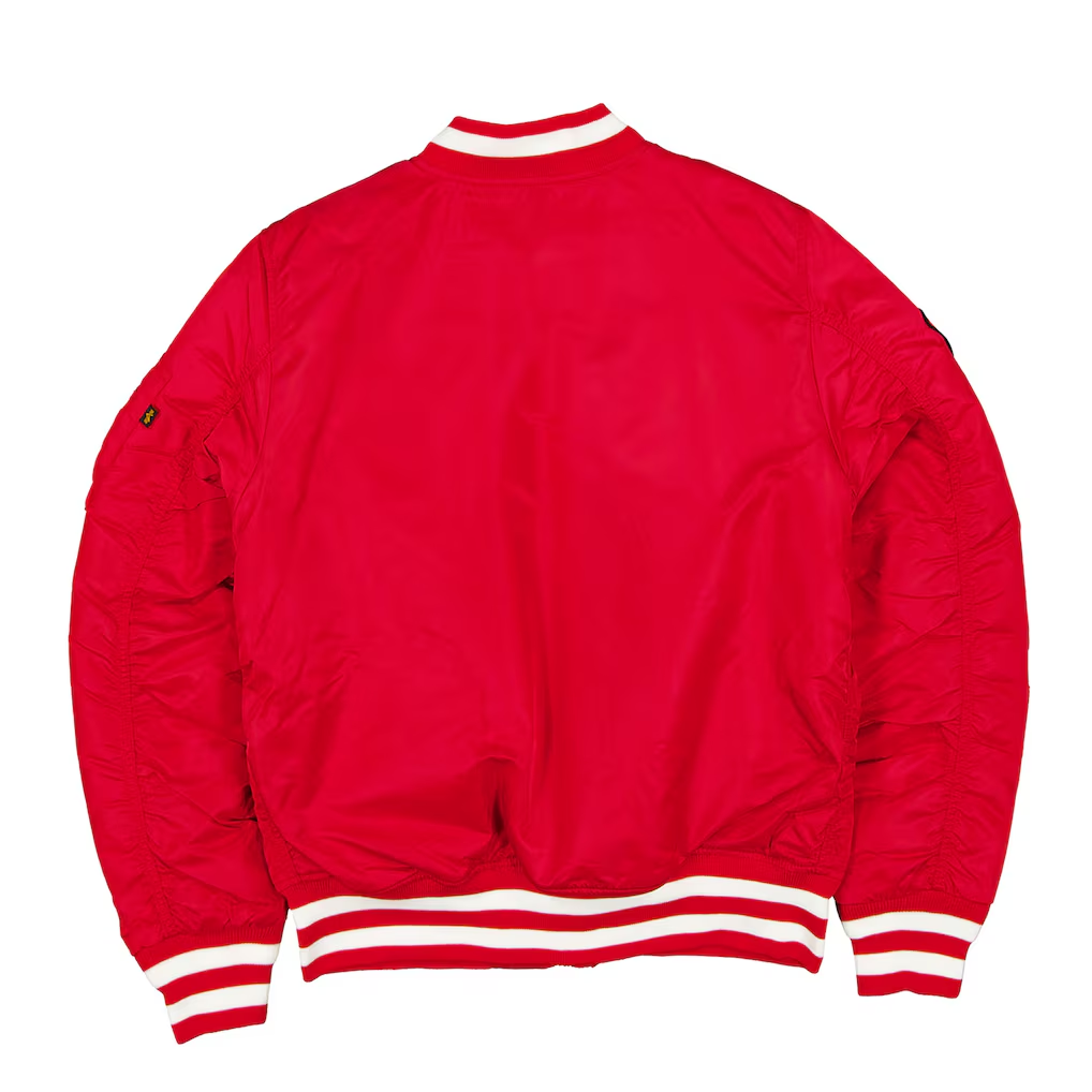 SAN FRANCISCO 49ERS MEN'S NEWERA X ALPHA INDUSTRIES MA-1 BOMBER JACKET - RED