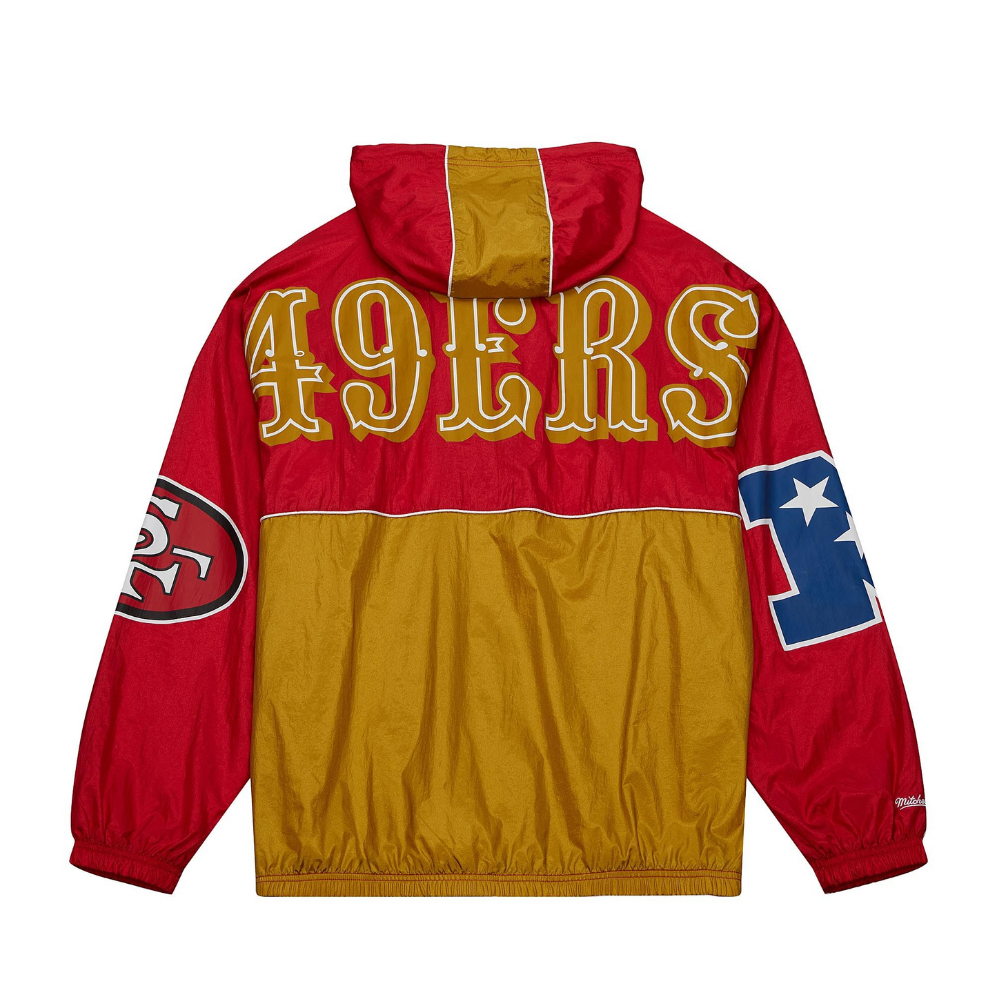 SAN FRANCISCO 49ERS MEN'S TEAM OG ANORAK PULLOVER WINDBREAKER