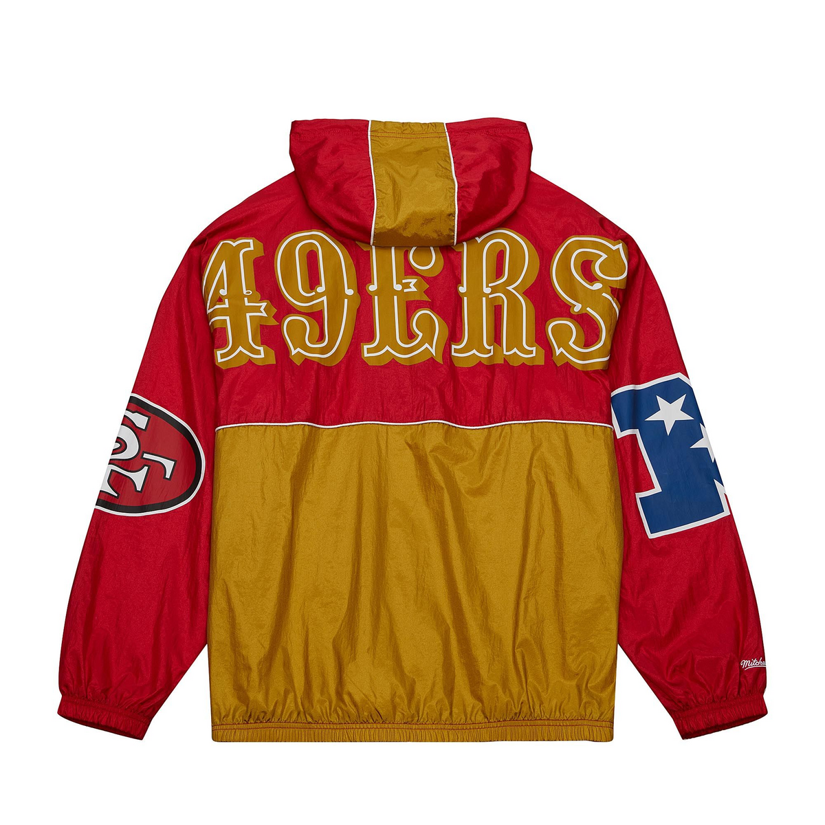 SAN FRANCISCO 49ERS MEN'S TEAM OG ANORAK PULLOVER WINDBREAKER