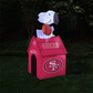 SAN FRANCISCO 49ERS NFL INFLATABLE PEANUTS 5' SNOOPY DOG HOUSE