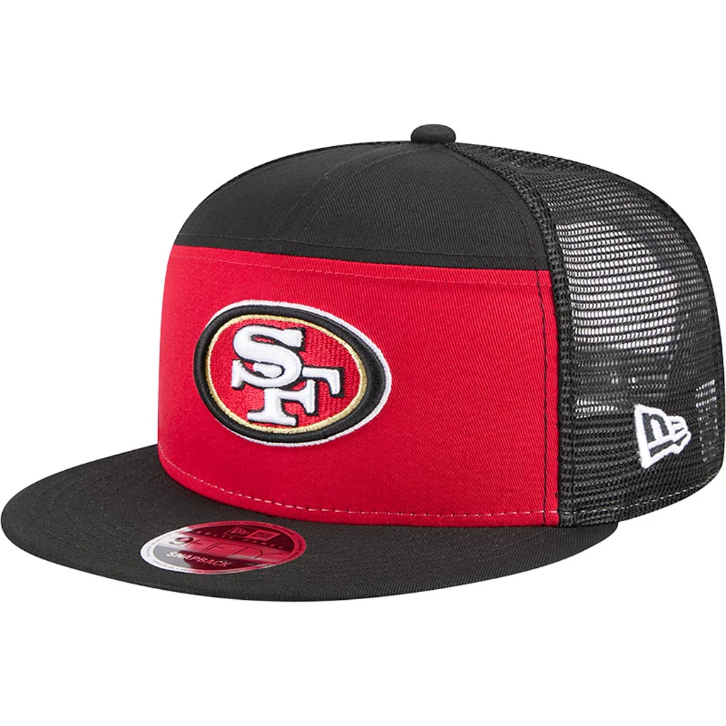 SAN FRANCISCO 49ERS OUTDOOR SPLIT PANEL TRUCKER 9FIFTY SNAPBACK HAT