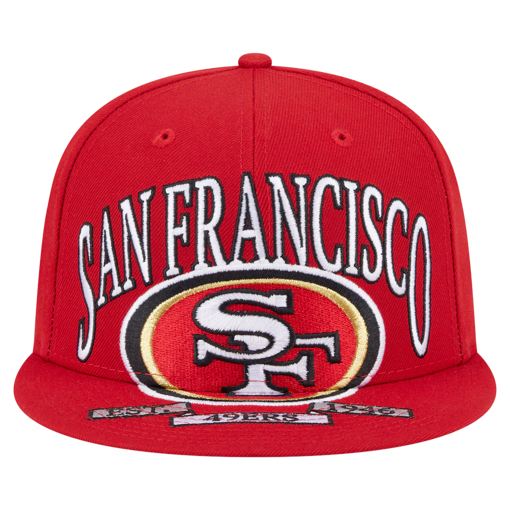 SAN FRANCISCO 49ERS OVERSIZED 59FIFTY FITTED HAT - RED
