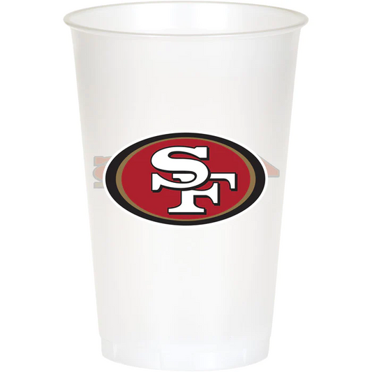 SAN FRANCISCO 49ERS PLASTIC CUPS - 8 COUNT
