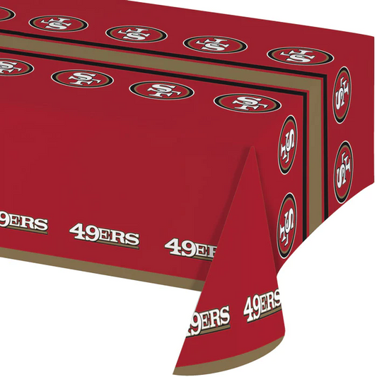 SAN FRANCISCO 49ERS PLASTIC TABLE COVER