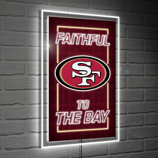 SAN FRANCISCO 49ERS RECTANGLE NEOLITE LED WALL DECOR