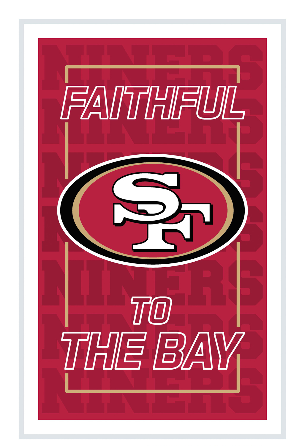 SAN FRANCISCO 49ERS RECTANGLE NEOLITE LED WALL DECOR