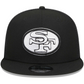 SAN FRANCISCO 49ERS RETRO EVERGREEN TRUCKER 9FIFTY SNAPBACK HAT - BLACK/WHITE