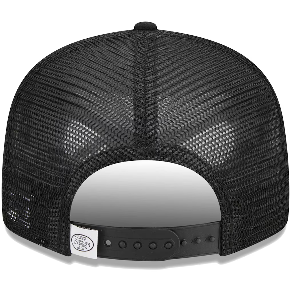 SAN FRANCISCO 49ERS RETRO EVERGREEN TRUCKER 9FIFTY SNAPBACK HAT - BLACK/WHITE
