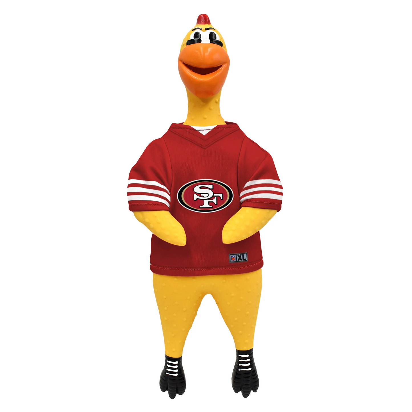 SAN FRANCISCO 49ERS RUBBER CHICKEN PET TOY