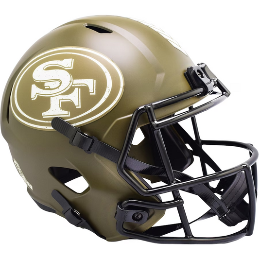 SAN FRANCISCO 49ERS SALUDO AL SERVICIO RÉPLICA DEL CASCO SPEED DE TAMAÑO COMPLETO