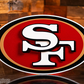 SAN FRANCISCO 49ERS "SF OVAL" 3D VINTAGE METAL WALL ART - 27" X 16"