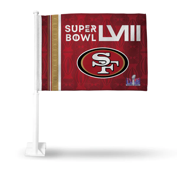 SAN FRANCISCO 49ERS SUPER BOWL LVIII BOUND CAR FLAG
