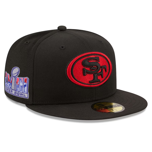 SAN FRANCISCO 49ERS SUPER BOWL LVIII SIDE PATCH 59FIFTY FITTED HAT - BLACK ALT