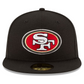 SAN FRANCISCO 49ERS SUPER BOWL LVIII SIDE PATCH 59FIFTY FITTED HAT - BLACK