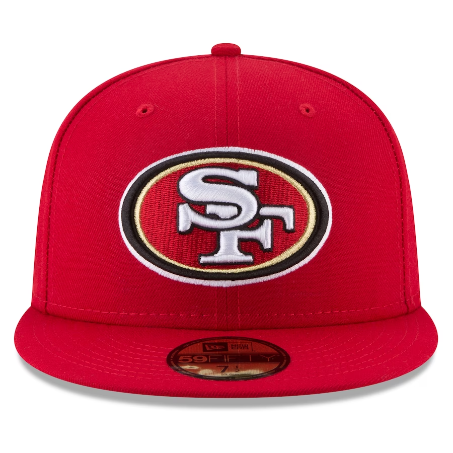 SAN FRANCISCO 49ERS SUPER BOWL LVIII SIDE PATCH 59FIFTY FITTED HAT - RED