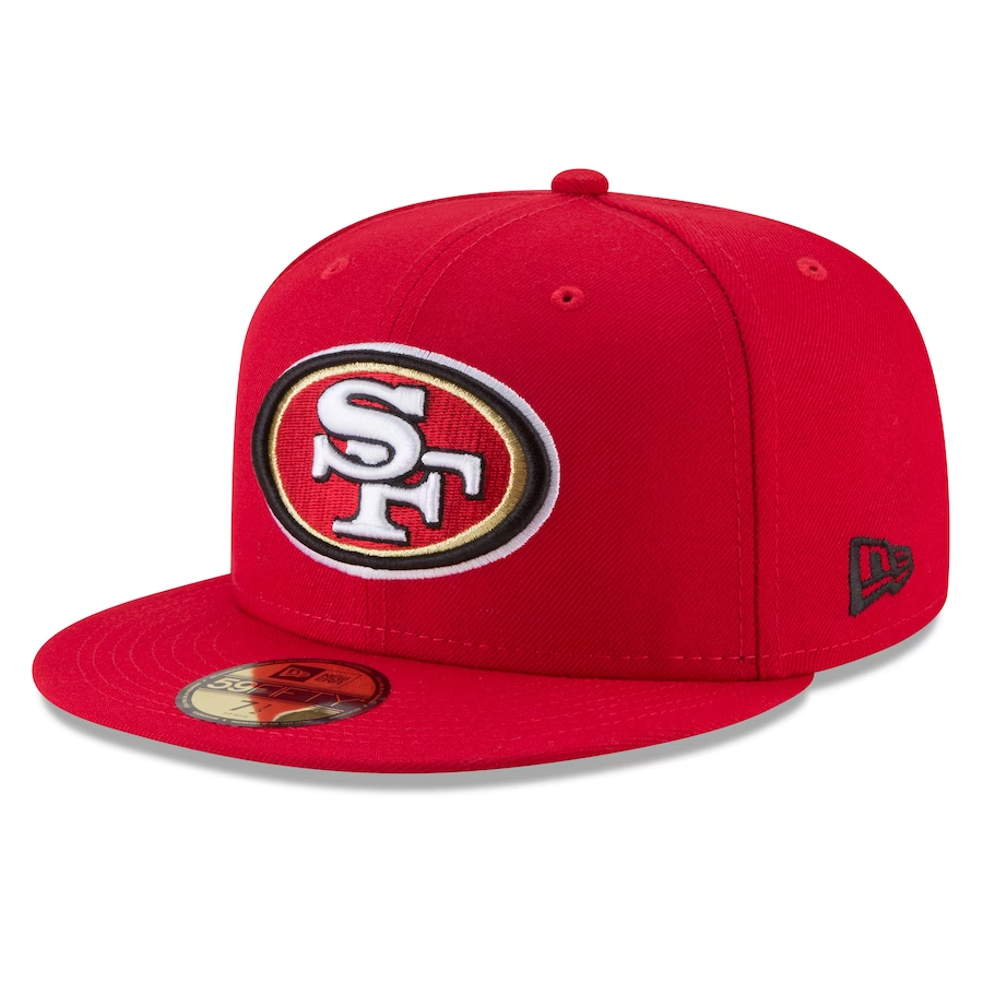 SAN FRANCISCO 49ERS SUPER BOWL LVIII SIDE PATCH 59FIFTY FITTED HAT - RED