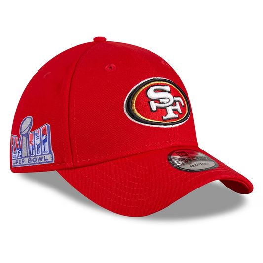 SAN FRANCISCO 49ERS SUPER BOWL LVIII SIDE PATCH 9FORTY ADJUSTABLE HAT - RED