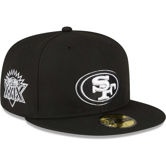 SAN FRANCISCO 49ERS SUPER BOWL PATCH XXIX 59FIFTY FITTED - BLACK/WHITE