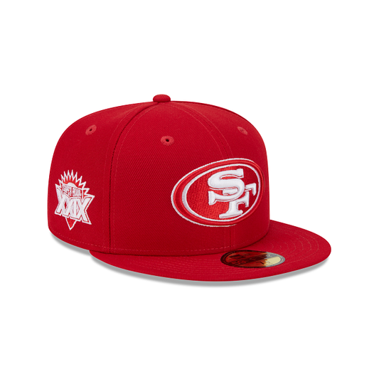 SAN FRANCISCO 49ERS SUPER BOWL PATCH XXIX 59FIFTY FITTED - SCARLET