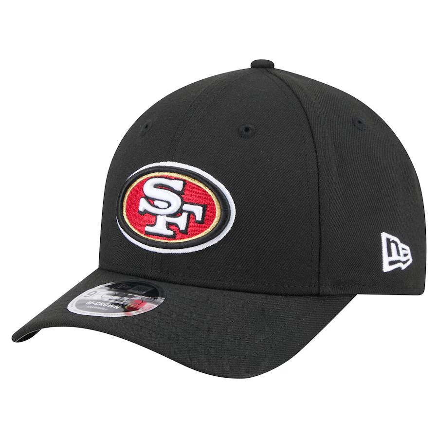 SAN FRANCISCO 49ERS TEAM COLLECTION 9FORTY M-CROWN SNAPBACK ADJUSTABLE HAT - BLACK
