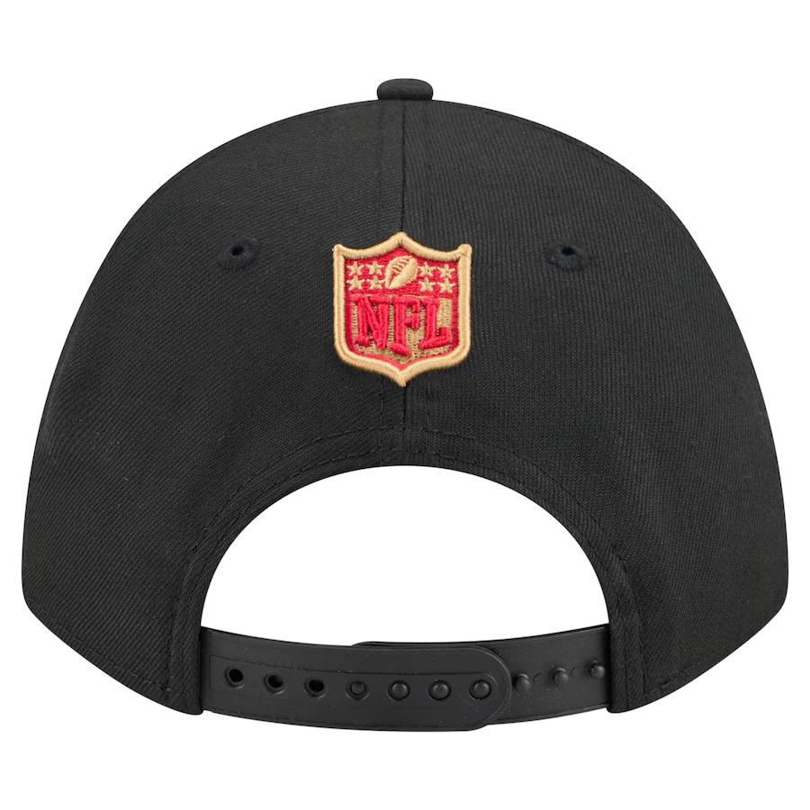 SAN FRANCISCO 49ERS TEAM COLLECTION 9FORTY M-CROWN SNAPBACK ADJUSTABLE HAT - BLACK