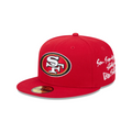 SAN FRANCISCO 49ERS TEAM VERBIAGE 59FIFTY FITTED HAT - RED