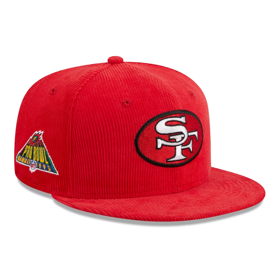 SAN FRANCISCO 49ERS THROWBACK CORD 59FIFTY FITTED HAT – JR'S SPORTS