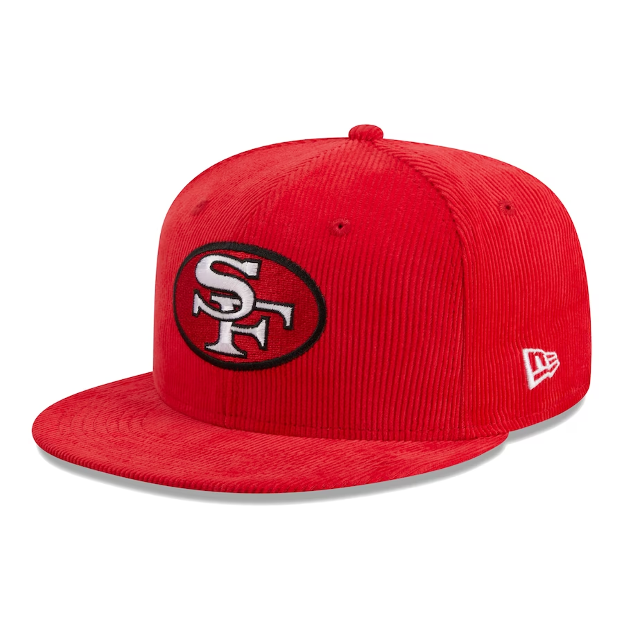 SAN FRANCISCO 49ERS THROWBACK CORD 59FIFTY FITTED HAT JR S SPORTS