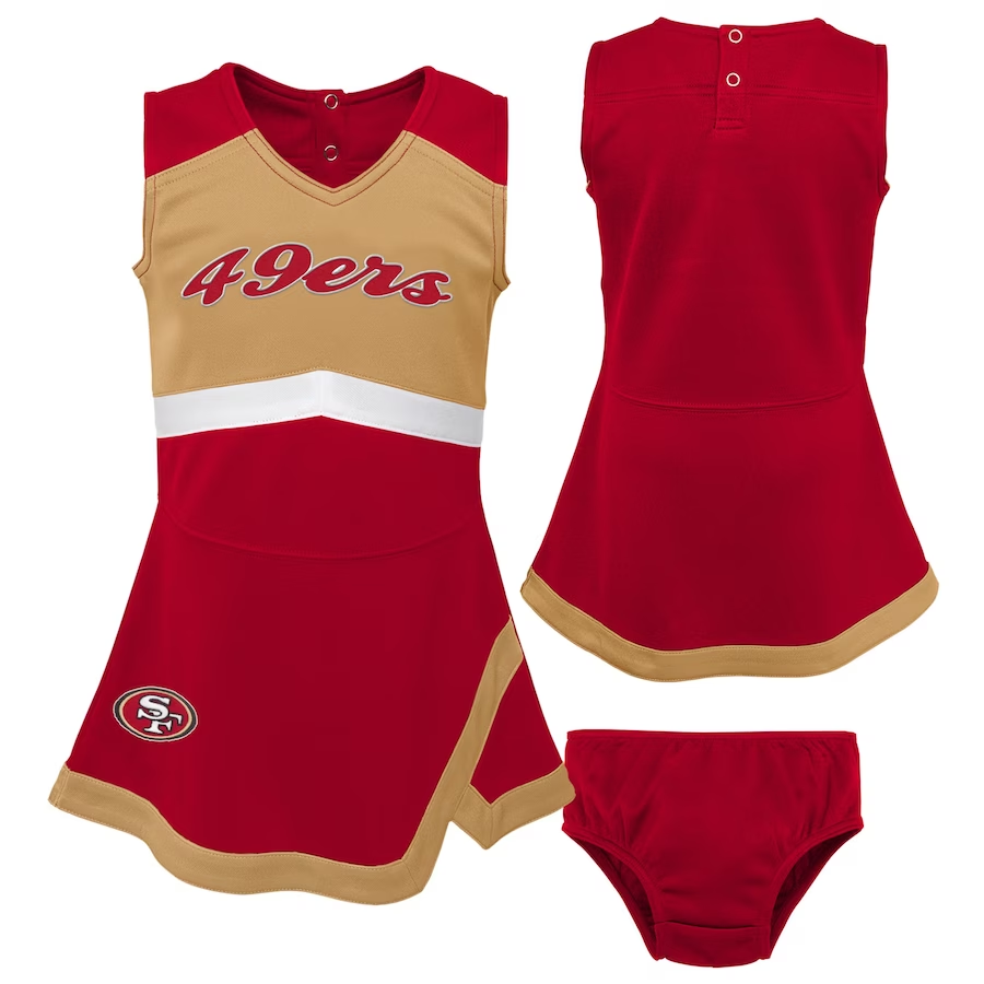 SAN FRANCISCO 49ERS TODDLER CHEER CAPTAIN SET WITH BLOOMERS