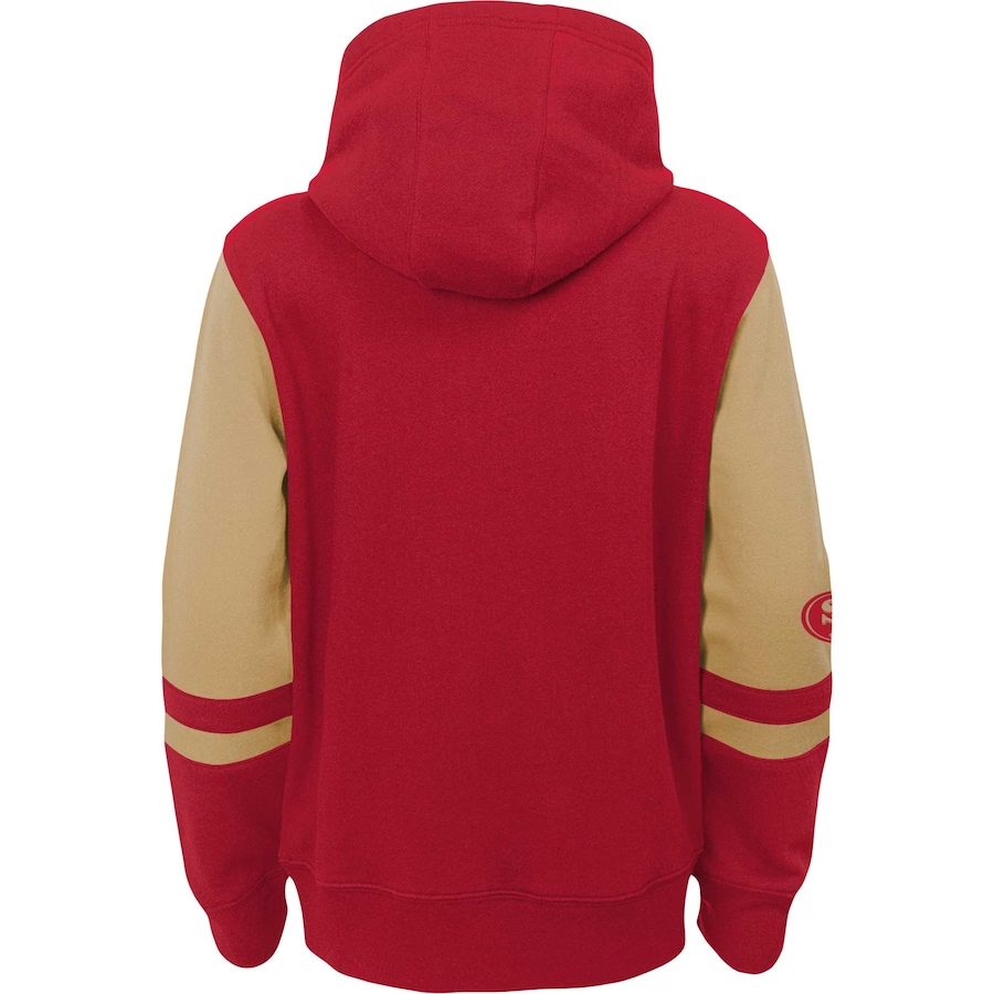 SAN FRANCISCO 49ERS TODDLER FULL ZIP STADIUM COLOR BLOCK HOODED SWEATSHIRT