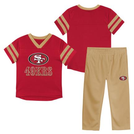 SAN FRANCISCO 49ERS TODDLER OUTERSTUFF REDZONE SET - RED/GOLD