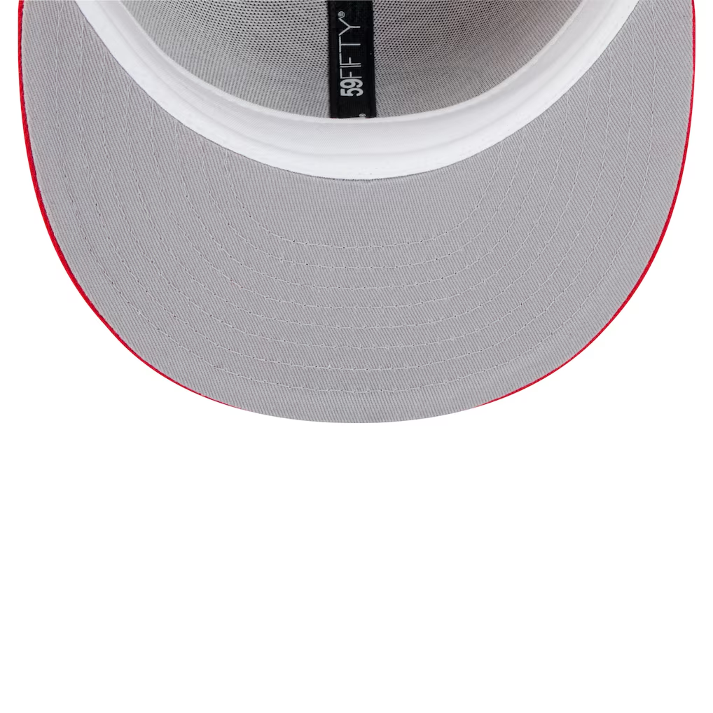 SAN FRANCISCO 49ERS TWO-TONE EVERGREEN BASIC 59FIFTY FITTED HAT - CAMEL/RED