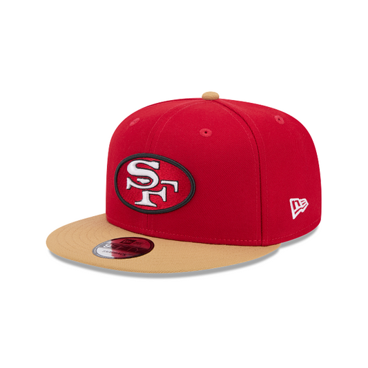 SAN FRANCISCO 49ERS TWO-TONE EVERGREEN RETRO 9FIFTY SNAPBACK HAT - RED/GOLD